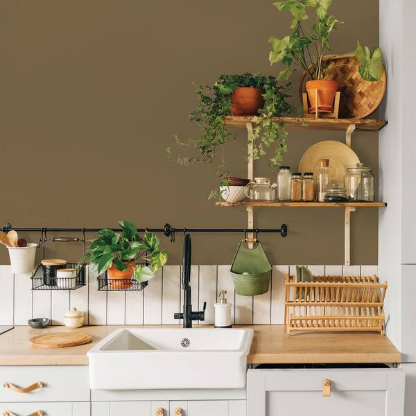 Glidden Premium 1 qt. Olive Wood PPG1097-7 Satin Interior Latex