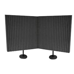 (2) 3 in. x 24 in. x 24 in. Acoustic Panel with 2 Desk Stand