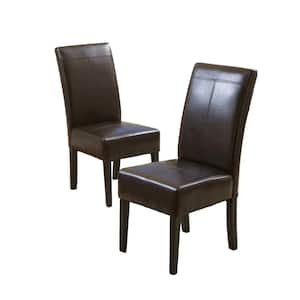 Pertica Brown T-Stitch Dining Chairs (Set of 2)
