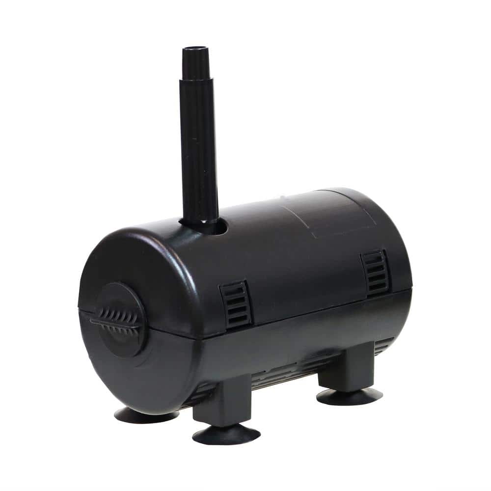 Solar Powered Black Pond Pump Kit with LED Light