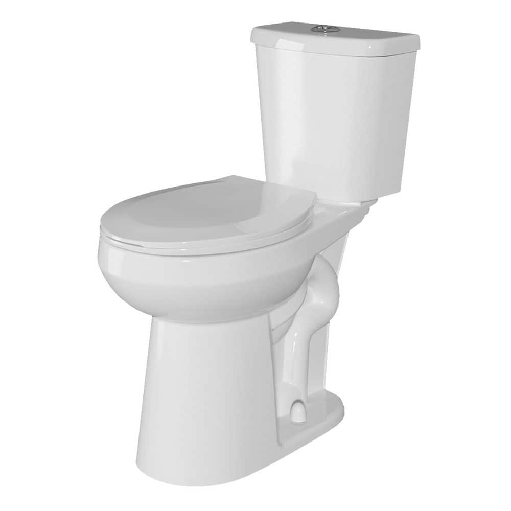 21 in. Extra Tall 2-Piece Toilet 1.0/1.28 GPF Dual Flush Round Bowl Toilet 