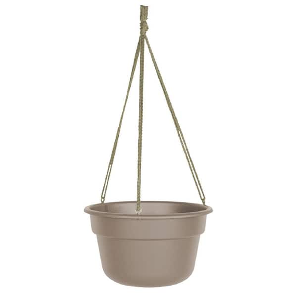 Bloem Dura Cotta 12 in. Pebble Stone Plastic Self Watering Hanging Basket Planter