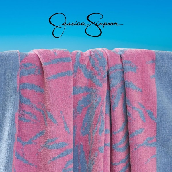 Jessica Simpson Palm Bliss Light Blue/Pink Floral Cotton