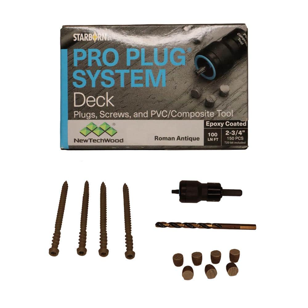 10 x 2-3/4 in. Epoxy Pro Plug System Drive Flat Undercut 100 Ln FT Roman Antique (150-Piece) price history on PriceWatchPro