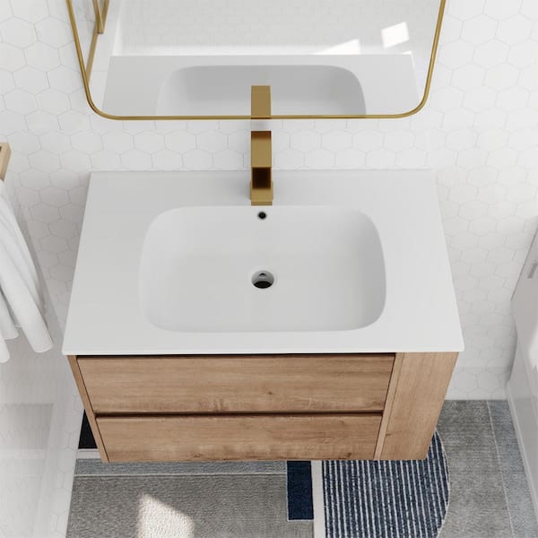 ᐈ 【Aquatica Millennium-Wht 150 Stone And Wood Bathroom Vanity