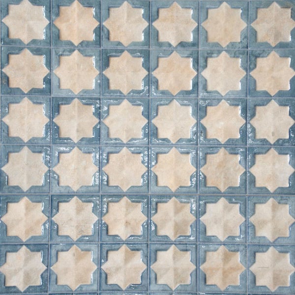 Apollo Tile Citadel 12.2 in. x 22 in. Matte and Glossy Blue
