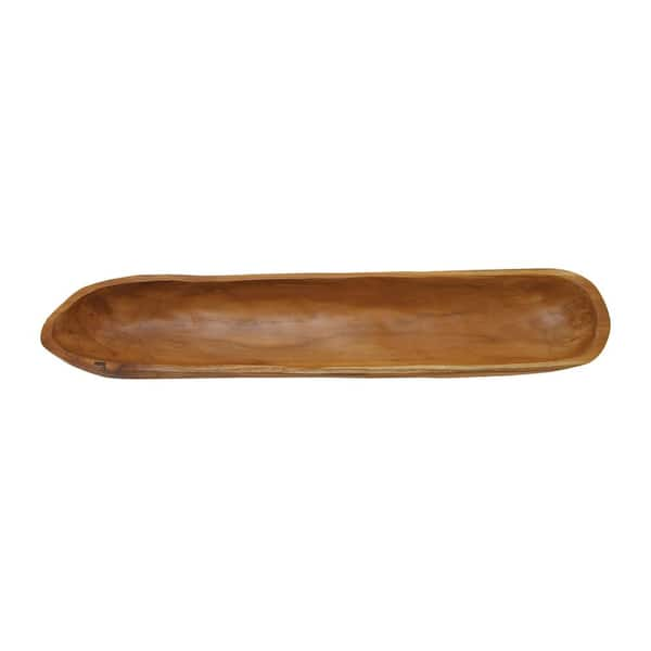 Hand crafted wood tray carved from one on sale piece of teakwood