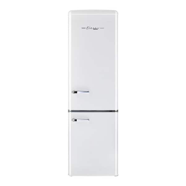 Unique Appliances Classic Retro 21.6 in. 8.7 cu. ft. Retro Bottom Freezer Refrigerator in Marshmallow White, ENERGY STAR