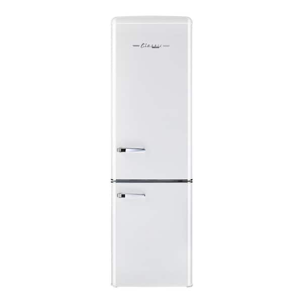 Unique Appliances Classic Retro 21.6 in. 8.7 Cu. ft. Retro Bottom Freezer Refrigerator in Marshmallow White, Energy Star