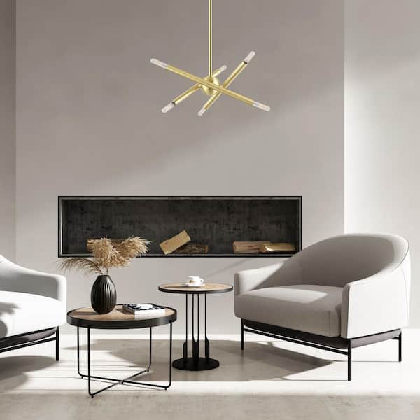 AVIANCE LIGHTING Griffin-6 Light Satin Brass Chandelier