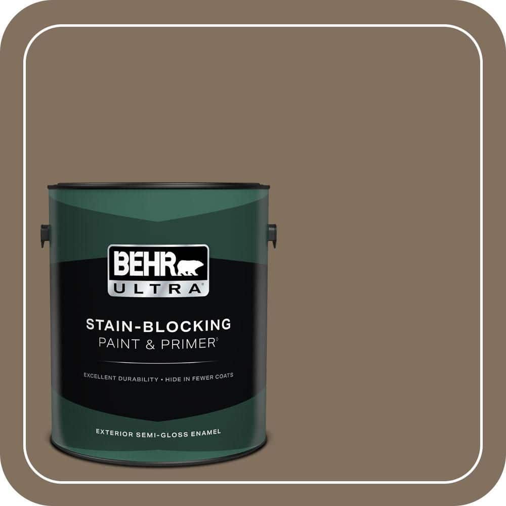 mocha　0527 BEHR ULTRA 1 gal. #PPU5-04 Mocha Latte Semi-Gloss Enamel