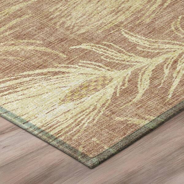 Chantille Machine Washable Indoor/Outdoor Abstract ACN3147 Rust 2 ft. x 7 ft. Runner Rug