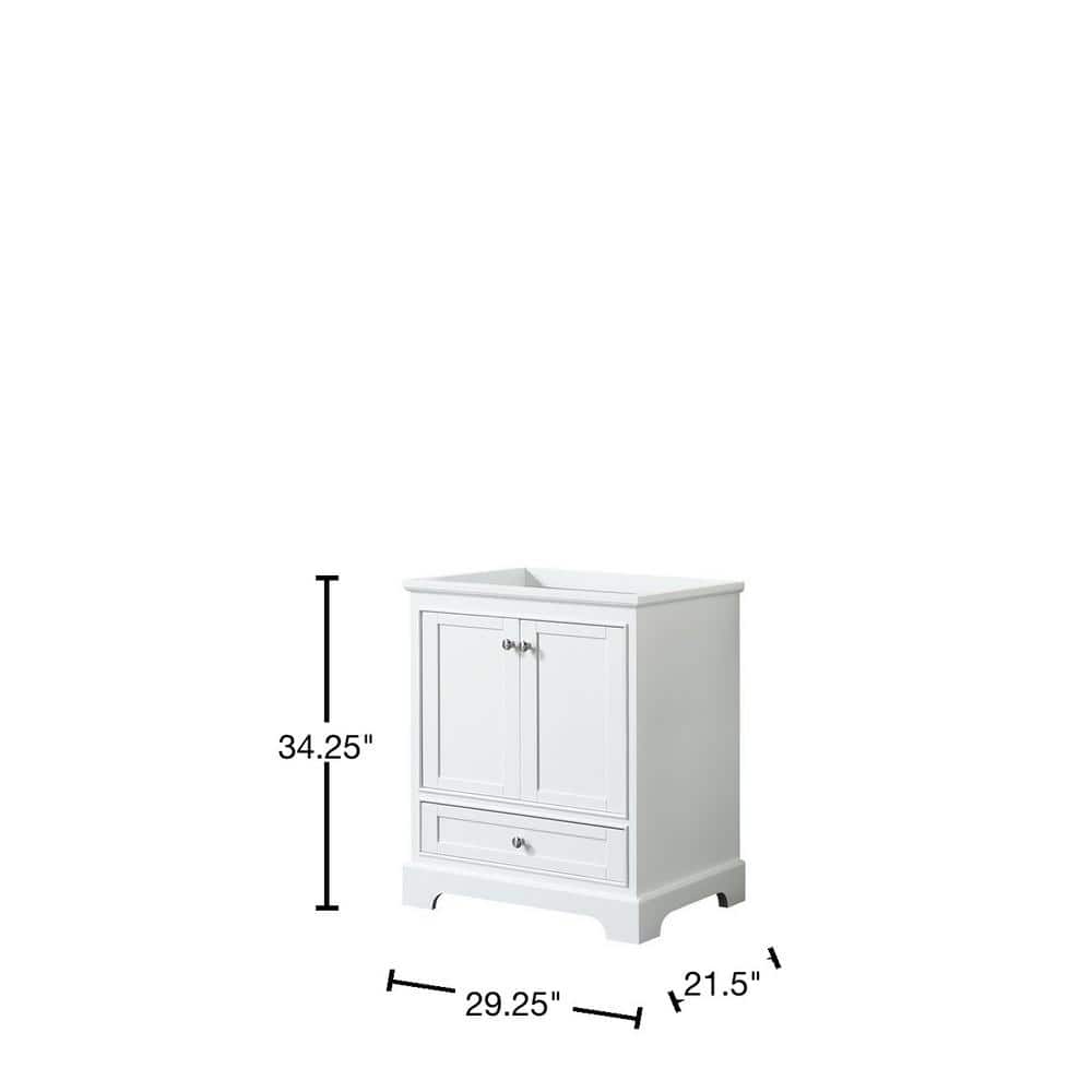 Deborah 30" White Plywood Single Bathroom Vanity Base