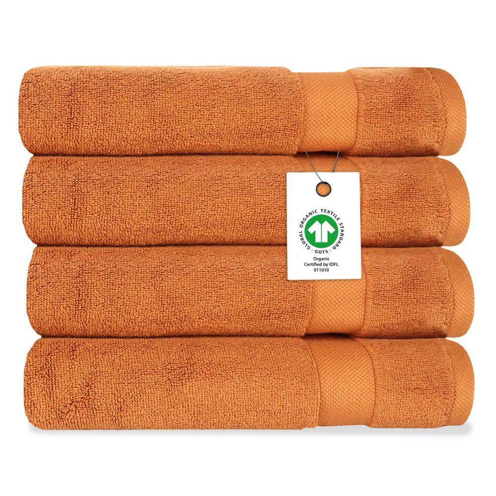 Delara Burnt Caramel Solid 100% Organic Cotton Luxuriously Plush