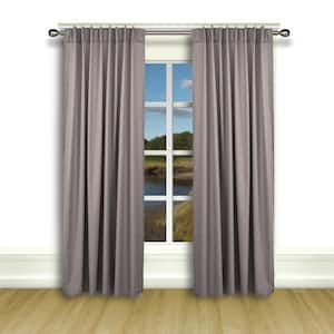 Grey Woven Rod Pocket Room Darkening Curtain - 56 in. W x 63 in. L