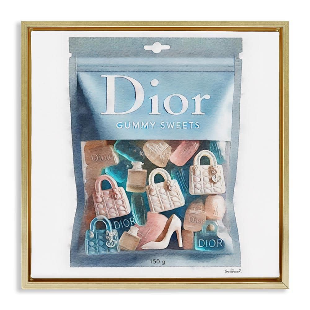 Glam Brand Gummy Fashion by Amanda Greenwood Gold Floater Frame Abstract Graphic Art Print 25 in. x 25 in. price history on PriceWatchPro