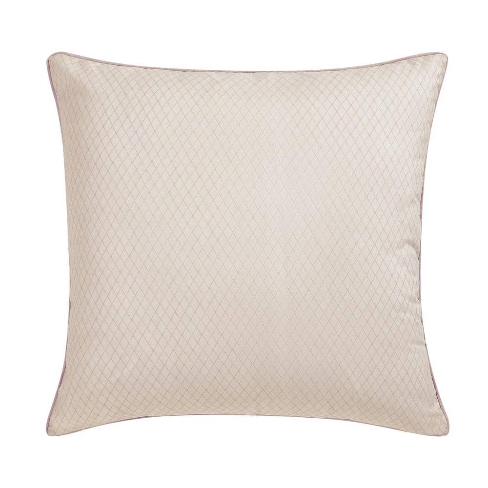 Blush Floral Polyester Euro Sham with Zipper Closure