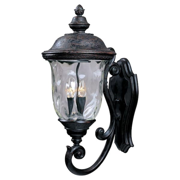 Carriage House DC 3-Light Oriental Bronze Outdoor Wall Lantern Sconce