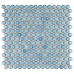 Hudson Penny Round Marine 12 in. x 12-5/8 in. Porcelain Mosaic Tile (10.7 sq. ft./Case)