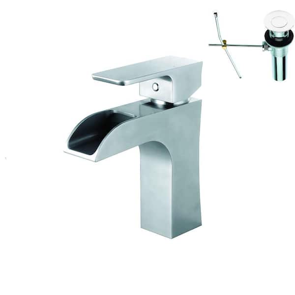 Yosemite Home Decor Single Hole 1-Handle Bathroom Faucet in Polished Chrome with Pop-Up Drain