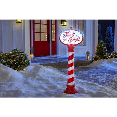 3.5 ft. LED Christmas Sign with Timer