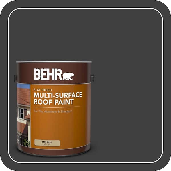 1 gal. Black Flat Multi-Surface Exterior Roof Paint