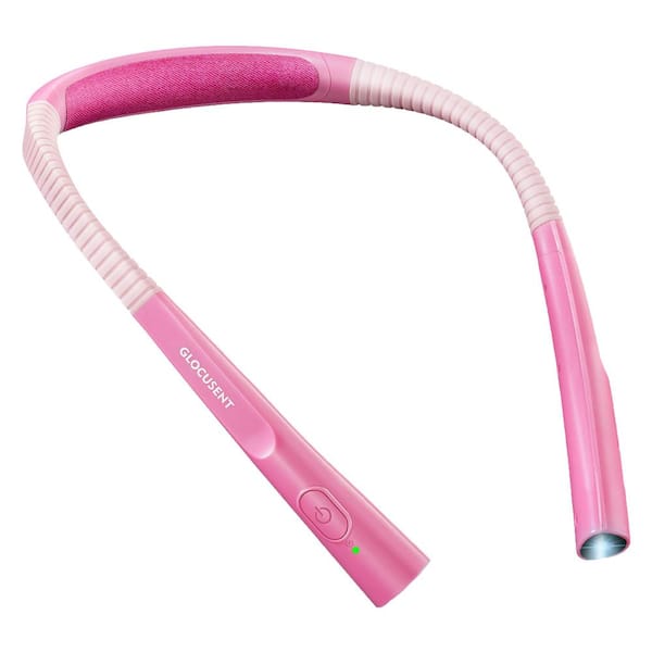 Upgraded 5-Volt 102 Lumen Integrated LED Neck Reading Clamp Work Light Battery Operated 0.98 in. Tool Only in Pink