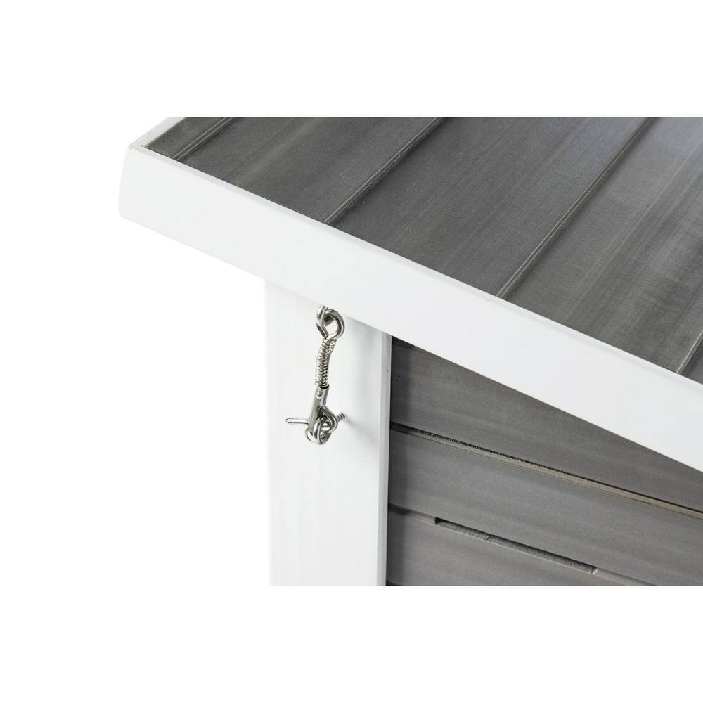 Gray and White ECOFLEX Outdoor Chicken Coop with Removable Tray