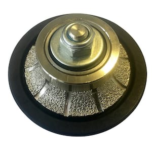 3/8 in. Demi Bullnose Diamond Hand Profile Wheel for Natural Stones, 1-Piece, High Speed Steel 5/8 in.-11 Threaded Arbor