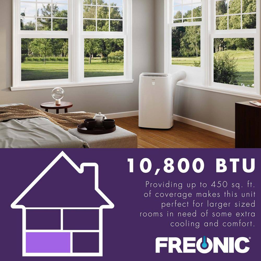 Freonic 14,500 BTU White Portable Air Conditioner with Remote