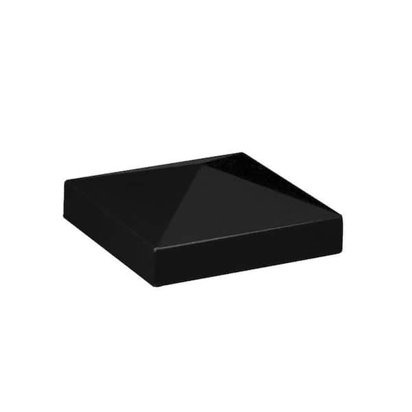 Barrette Outdoor Living 2 in. x 2 in. Black Aluminum Pyramid Post