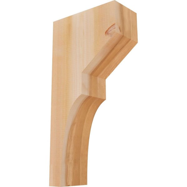 Ekena Millwork 5-1/2 in. x 12 in. x 24 in. Western Red Cedar Monterey Smooth Corbel