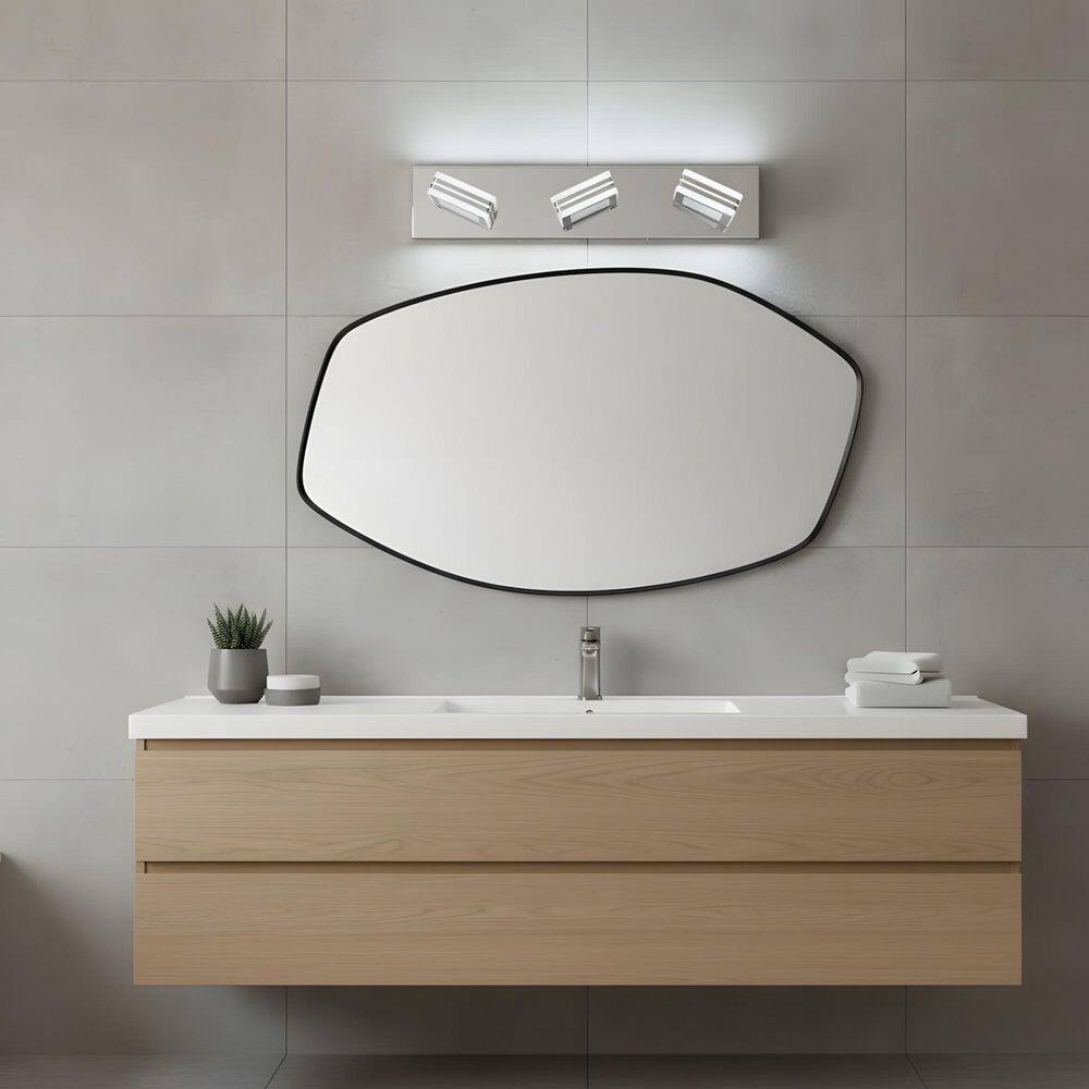 19.7 in. 3-Light Chrome LED Vanity Light with Dimmable 6000K Light price history on PriceWatchPro