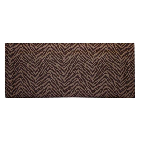 Unbranded Bernese Cotton Twill Slipcover Zebra Espresso Twin Headboard-DISCONTINUED
