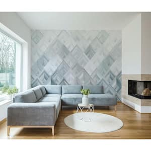 Blue Diamond Parquet Mural