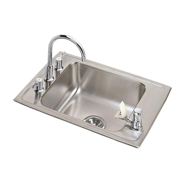 25 in. Drop-In Stainless Steel Single Bowl Classroom Sink