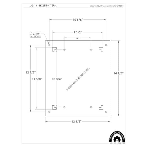 Minuteman International Black Rectangular Indoor or Outdoor