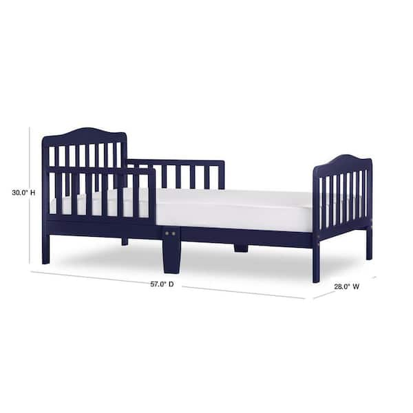 Dream On Me Classic Design Navy Toddler Bed 624 Nvy The Home Depot