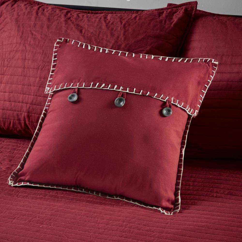 Red and Black Plaid Reversible Daybed Cover Set