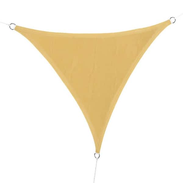 11.8 ft. x 11.8 ft. x 11.8 ft. Sand Triangle Sunshade Sail Block, Sunshade Outdoor Patio Garden Backyard