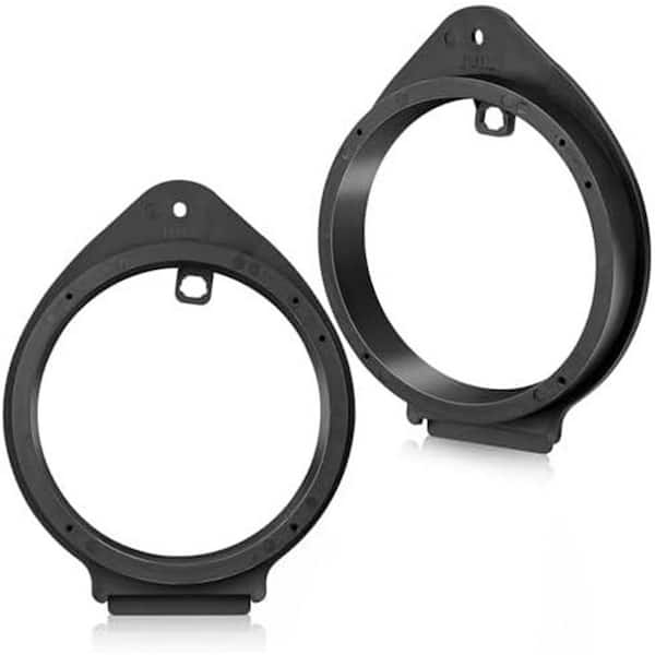 Aftermarket 6.5 in. Door Speaker Adapter Spacer Ring for GM Chevy Cadillac GMC Vehicles Easy Install 2 Pack
