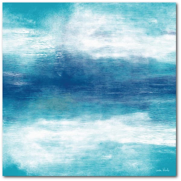 Courtside Market Blue sky Gallery-Wrapped Canvas Nature Wall Art 24 in. x 24 in.