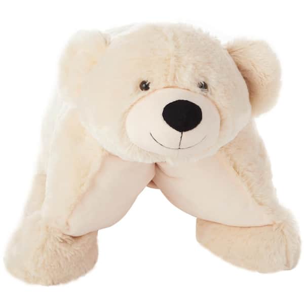 Mina Victory Plush Lines Ivory Animal 22 in. x 18 in. Throw Pillow