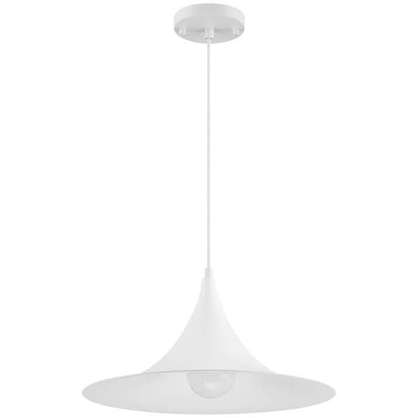 Easylite 1-Light Matte White Integrated LED Pendant