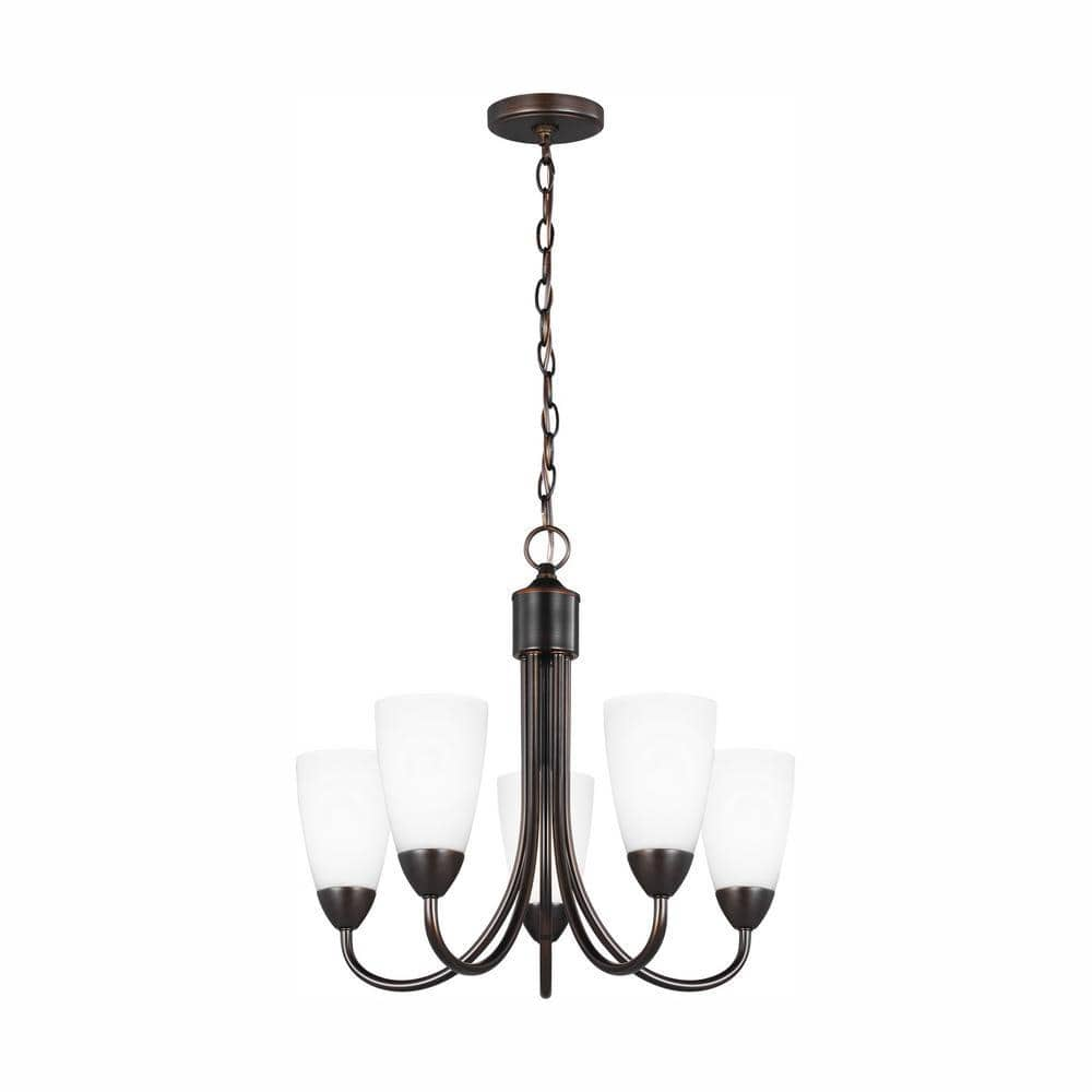 Generation Lighting Seville 5-Light Burnt Sienna Chandelier with LED ...