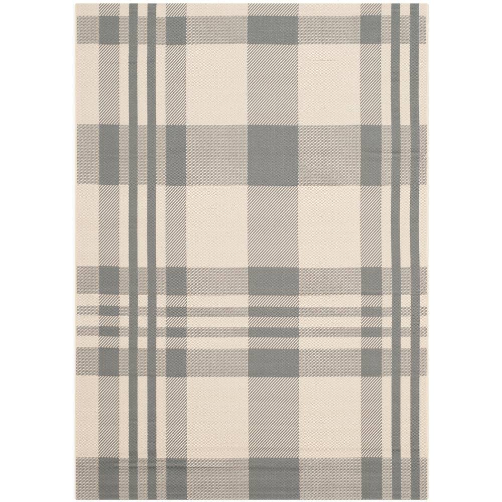 Courtyard Gray/Bone 7 ft. x 10 ft. Striped Indoor/Outdoor Patio  Area Rug price history on PriceWatchPro