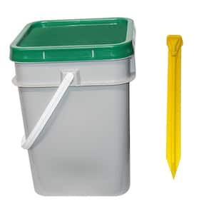 9 in. Yellow Utility Stakes in a Pail (50-Pack)