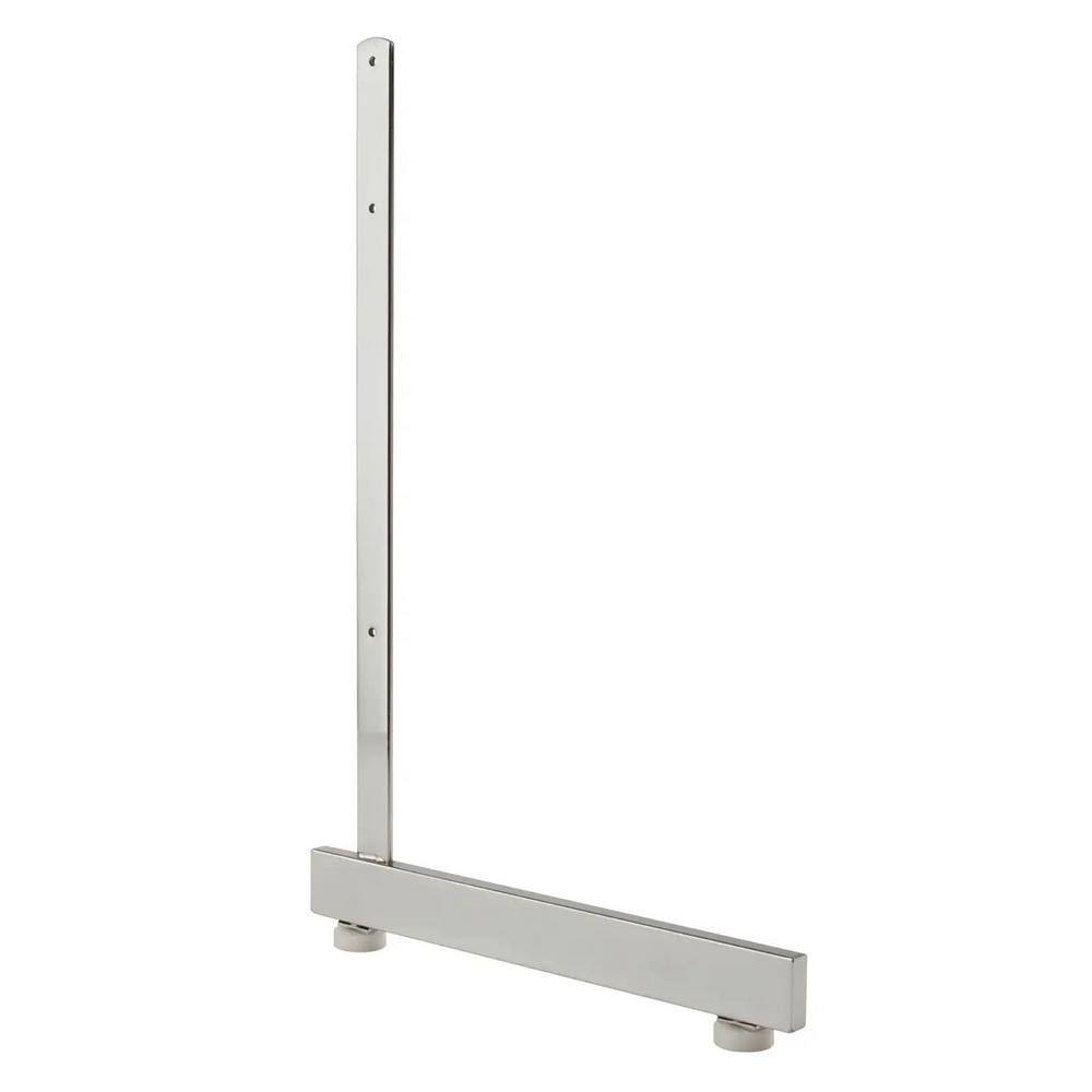 19-1/4 in. H x 12-3/4 in. L Chrome L-Shaped Leg for Freestanding Gridwall P