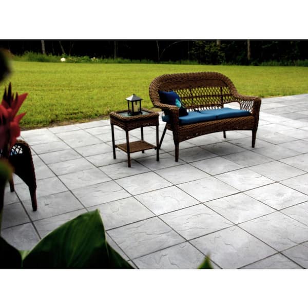 Patio-on-a-Pallet 18 in. x 18 in. Concrete Gray Traditional Yorkstone Paver (Pallet of 32-Pieces) Patio-on-a-Pallet 18 in. x 18 in. Concrete Gray Traditional Yorkstone Paver (Pallet of 32-Pieces)