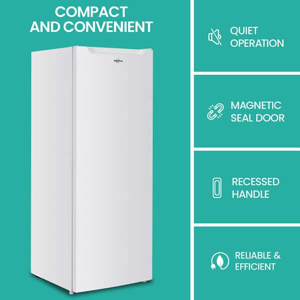 Koolatron Slim Upright Freezer 5.9 cu. ft. (168L), White, Energy